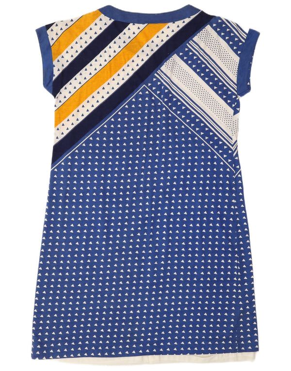 Romy Γυναικείο T-Shirt Φόρεμα UK 18 XL μπλε γεωμετρικό πολυαμίδιο