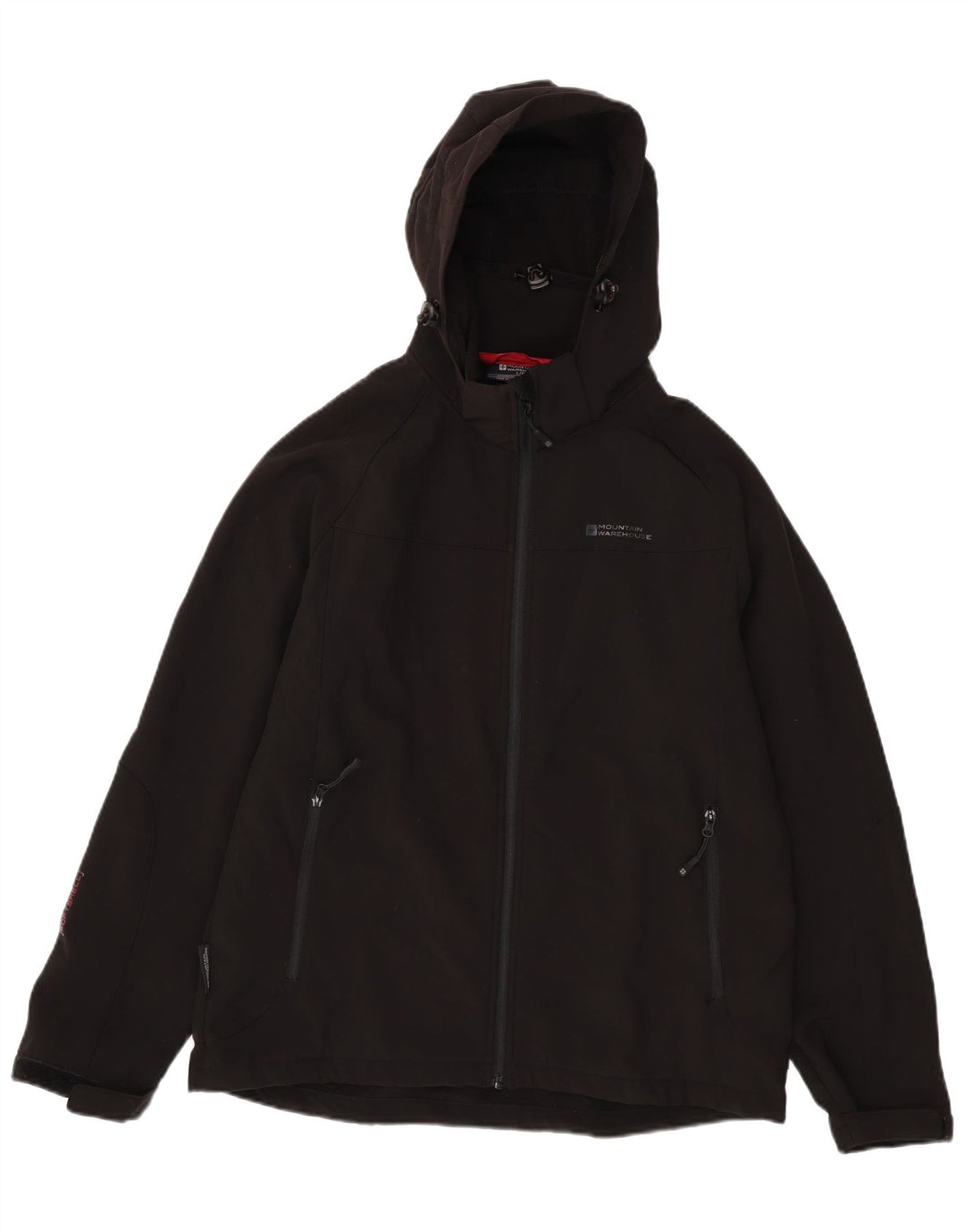 MOUNTAIN WAREHOUSE Ανδρικό μπουφάν με κουκούλα αντιανεμικό UK 40 μεγάλο μαύρο
