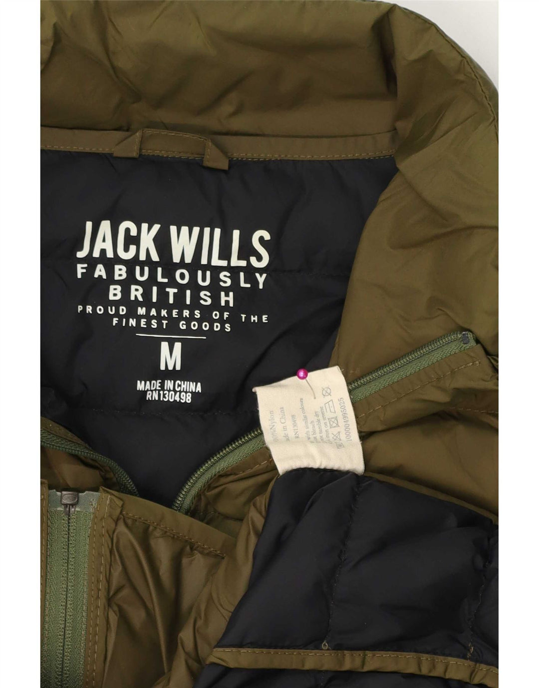 Jack Wills Ανδρική επένδυση Gilet UK 38 Medium Green Nylon