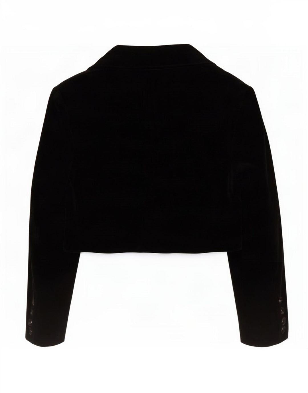 Benetton Γυναικείο βελούδινο μπουφάν Bolero IT 48 XL Μαύρο Modacryl