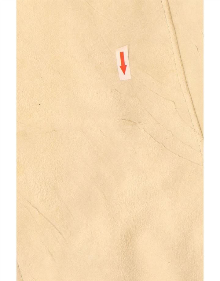 Vintage Γυναικείο Suede Jacket UK 12 Medium Beige Leather