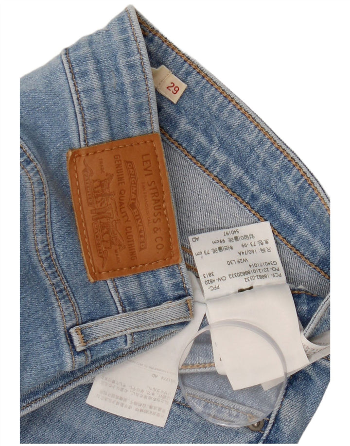 LEVI'S Γυναικείο 721 Ψηλό Skinny Jeans W29 L30 Μπλε βαμβακερό