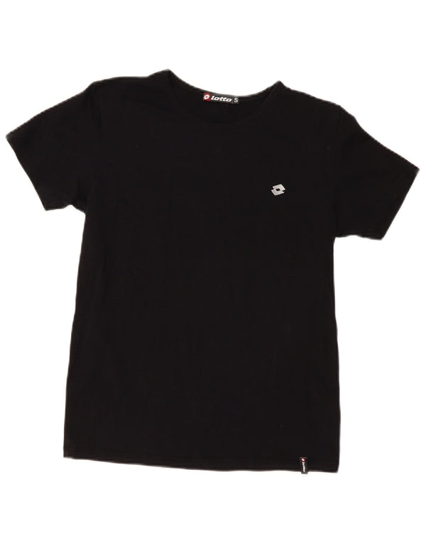 Γυναικείο γραφικό μπλουζάκι Lotto Top UK 10 Small μαύρο βαμβακερό