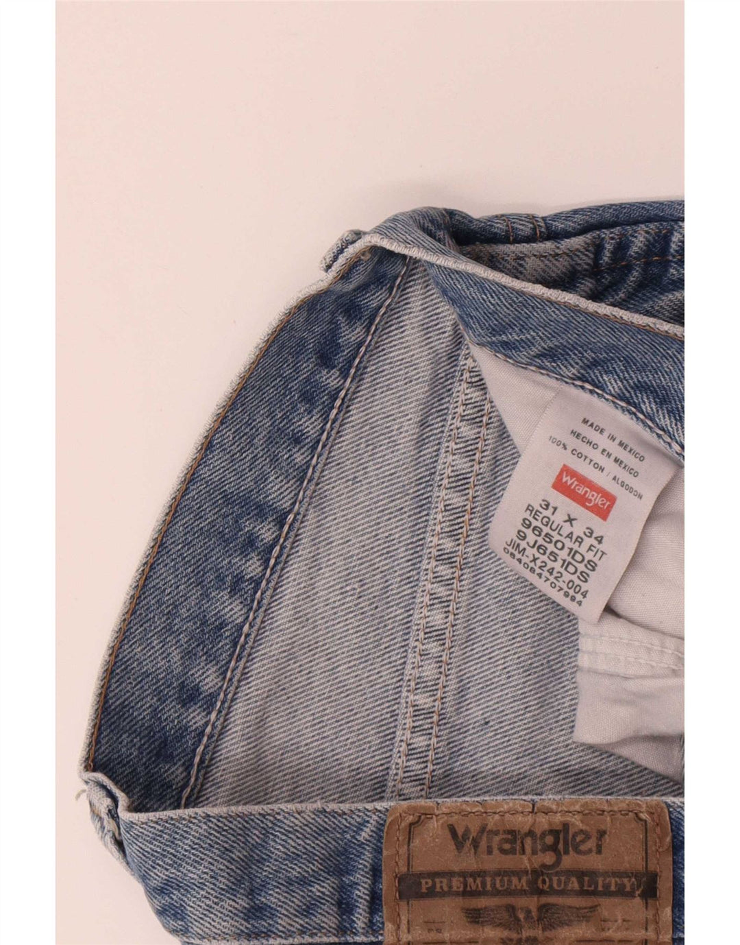 Ανδρικό τζιν σορτς Wrangler με κανονική εφαρμογή W31 μεσαίο μπλε βαμβακερό