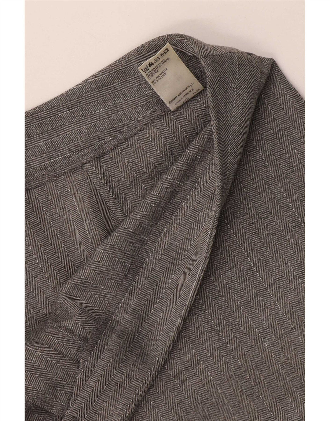 Marks & Spencer γυναικείο παντελόνι UK 14 Medium W32 L28 Grey Pearringbone