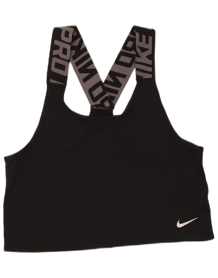 Γυναικείο αθλητικό σουτιέν Nike με γραφικό Dri Fit Μικρό μαύρο πολυεστέρα
