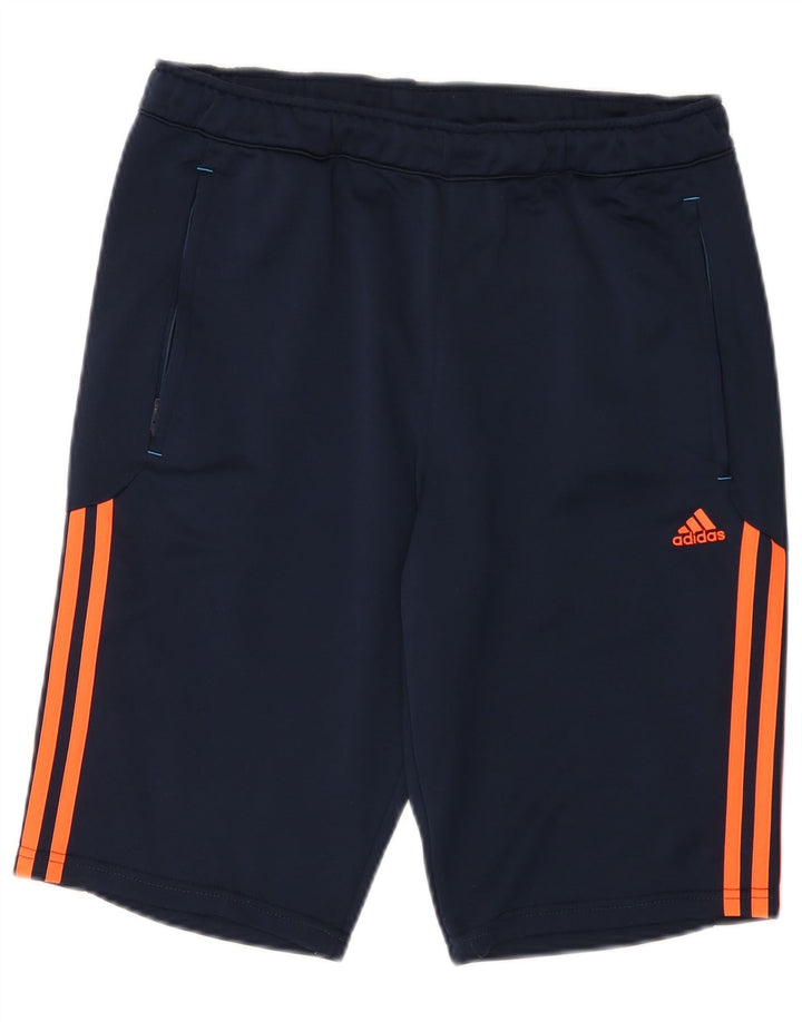 Ανδρικό αθλητικό σορτς ADIDAS Climalite με μεσαίο μπλε ναυτικό πολυεστέρα