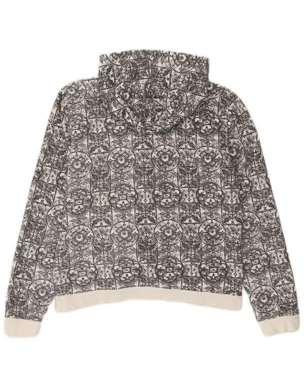 Trussardi Jeans Γυναικεία φόρμα με κουκούλα Top Jacket UK 18 XL White Geometric