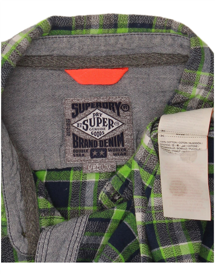 Superdry Γυναικείο Φανελένιο Πουκάμισο UK 14 Μεσαίο πράσινο βαμβακερό καρό