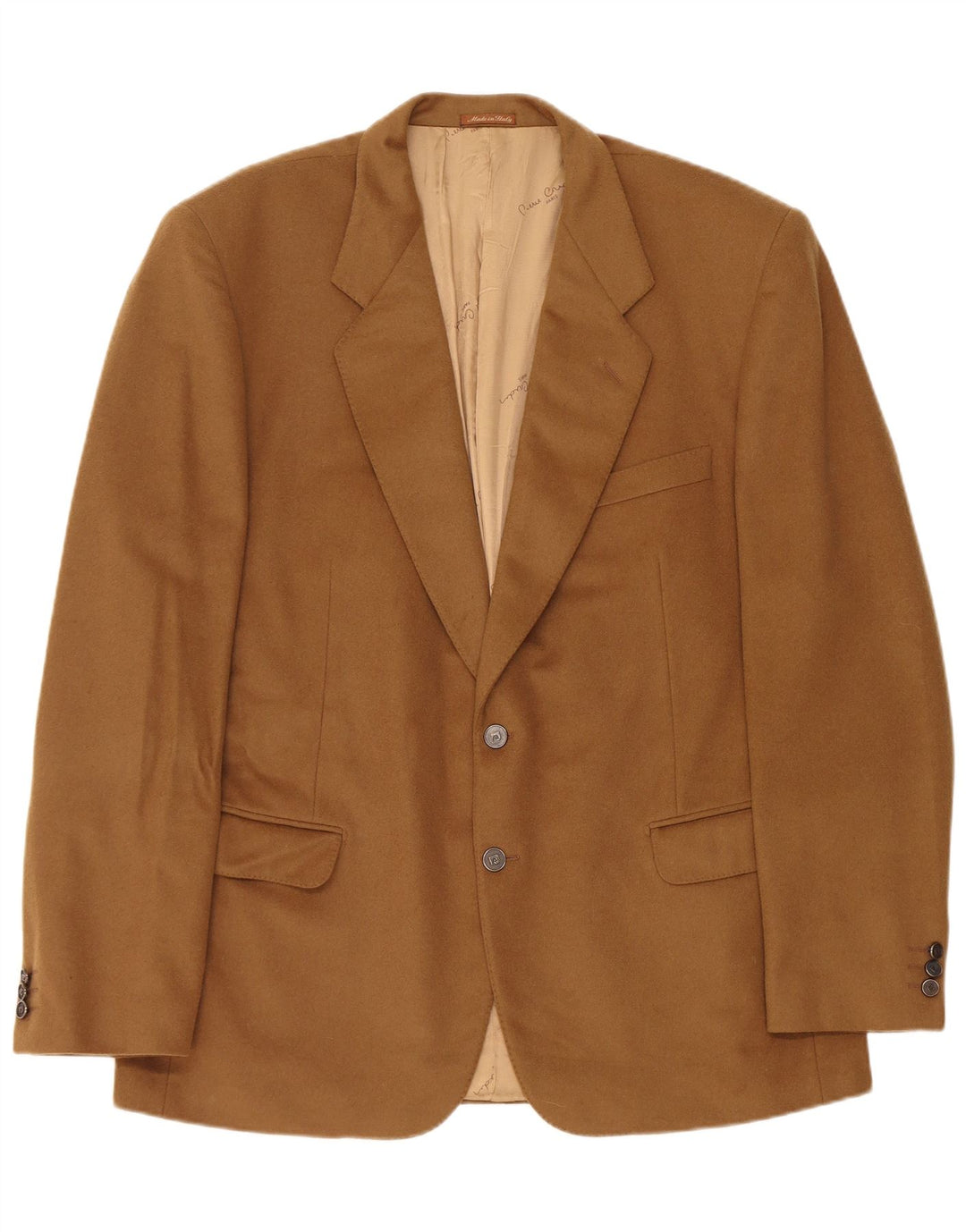 Pierre Cardin Ανδρικό σακάκι σακάκι με 2 κουμπιά IT 54 2XL Khaki Cashmere