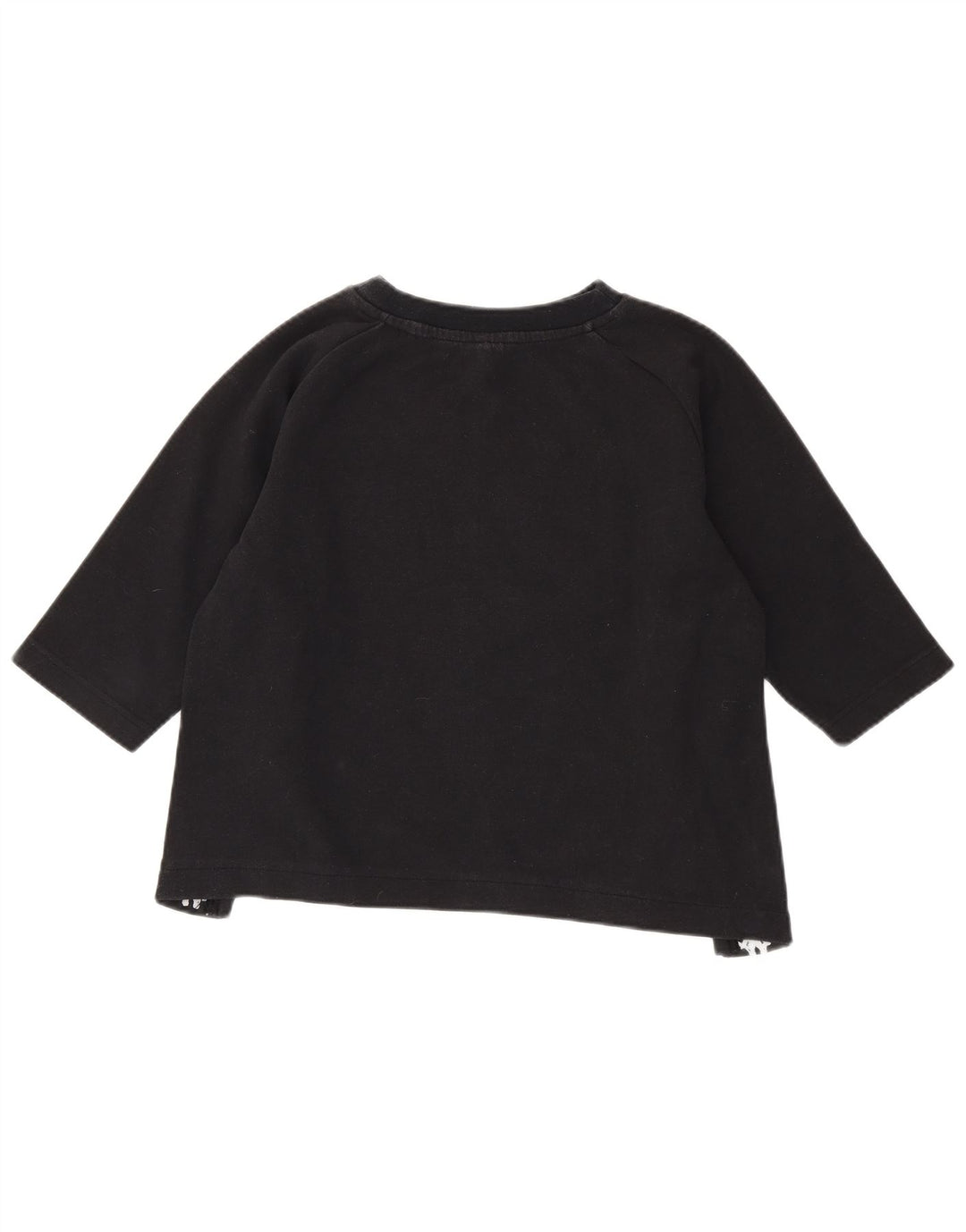 Kappa Womens Crop Graphic Top 3/4 Sleeve UK 14 Medium Black