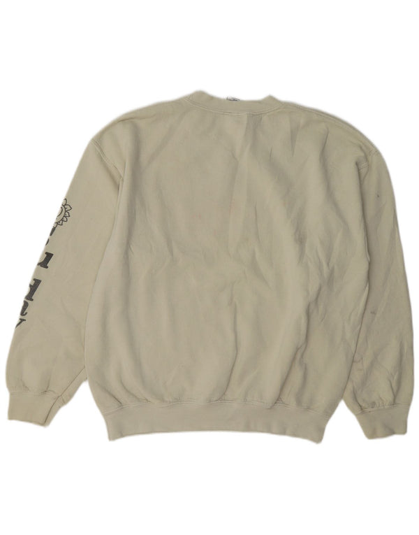 Urban Outfitters Γυναικεία γραφικά υπερμεγέθη φούτερ Jumper Small Beige
