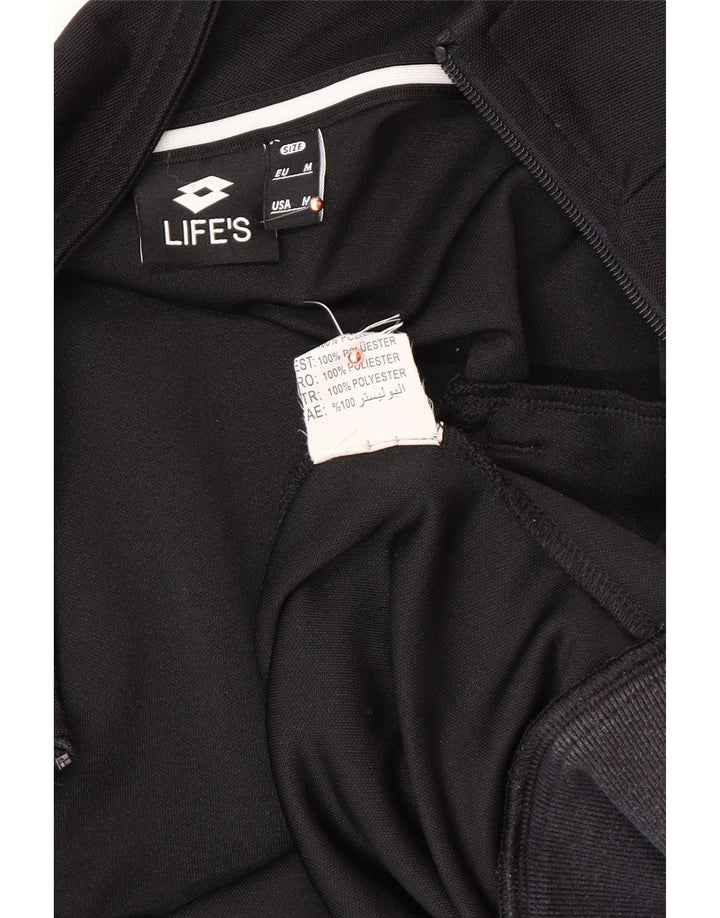 Γραφική αθλητική φόρμα LOTTO Mens Life Top Jacket μεσαίο μαύρο πολυεστέρα