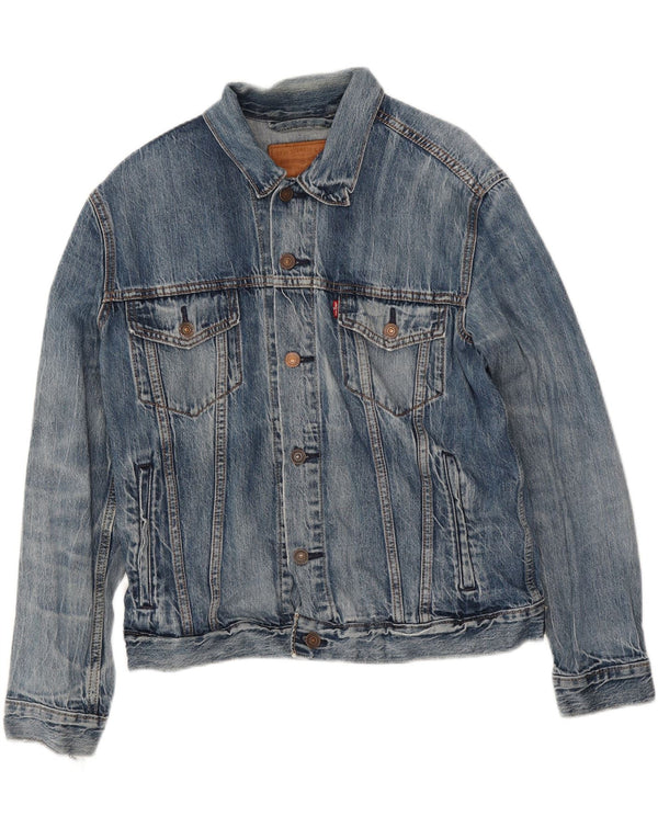 Ανδρικό τζιν μπουφάν Levi's UK 38 Medium Blue Cotton