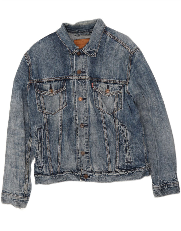 Ανδρικό τζιν μπουφάν Levi's UK 38 Medium Blue Cotton