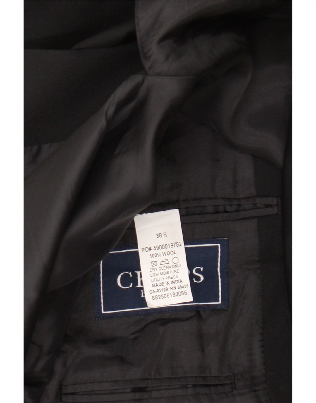 Chaps Mens 2 Button Blazer Jacket UK 38 Medium Black Wool