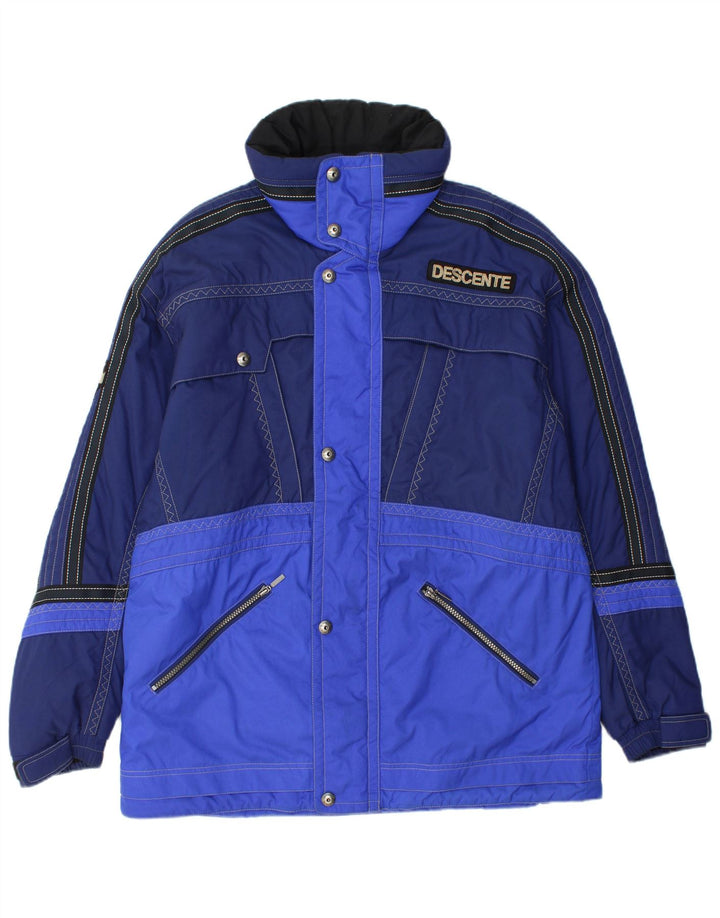 Descente Ανδρικό μπουφάν σκι με κουκούλα IT 54 2XL μπλε χρώματος πολυαμίδιο