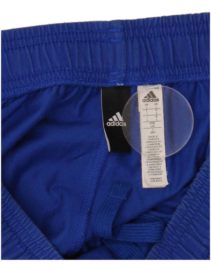 Ανδρική αθλητική φόρμα Adidas Παντελόνι μεγάλο μπλε βαμβακερό