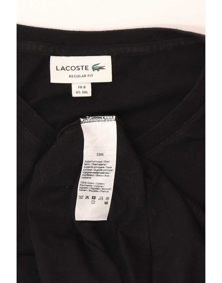 Ανδρικό T-Shirt Lacoste Top Size 8 3XL Μαύρο βαμβακερό