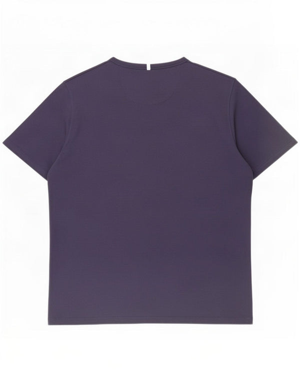 Ανδρικό γραφικό μπλουζάκι Massimo Dutti Top 2XL Navy Blue Cotton