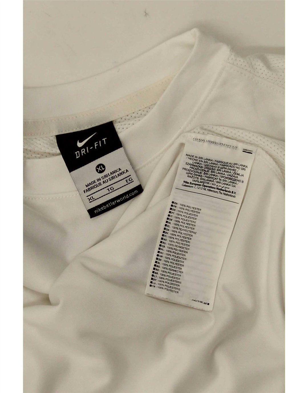 Ανδρικό T-Shirt Nike Dri Fit Top XL White Colourblock Polyester