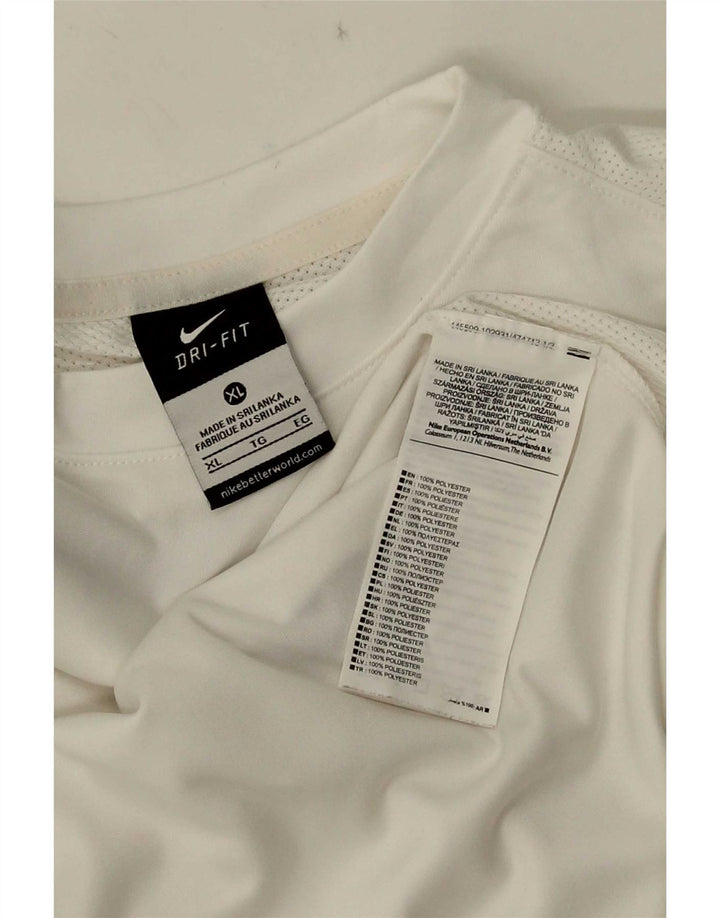 Ανδρικό T-Shirt Nike Dri Fit Top XL White Colourblock Polyester