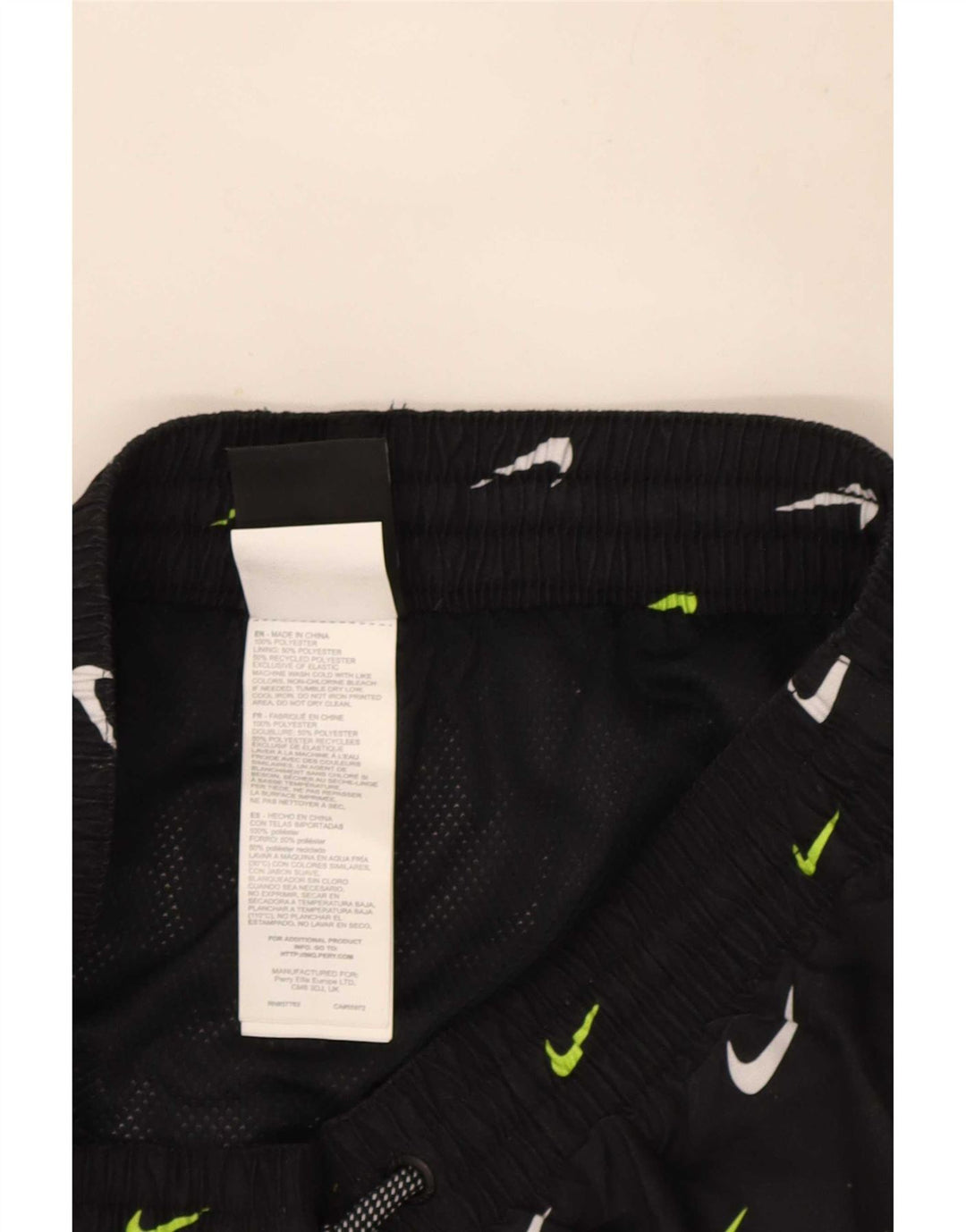 Ανδρικό γραφικό αθλητικό σορτς Nike, μικρό μαύρο πολυεστέρα