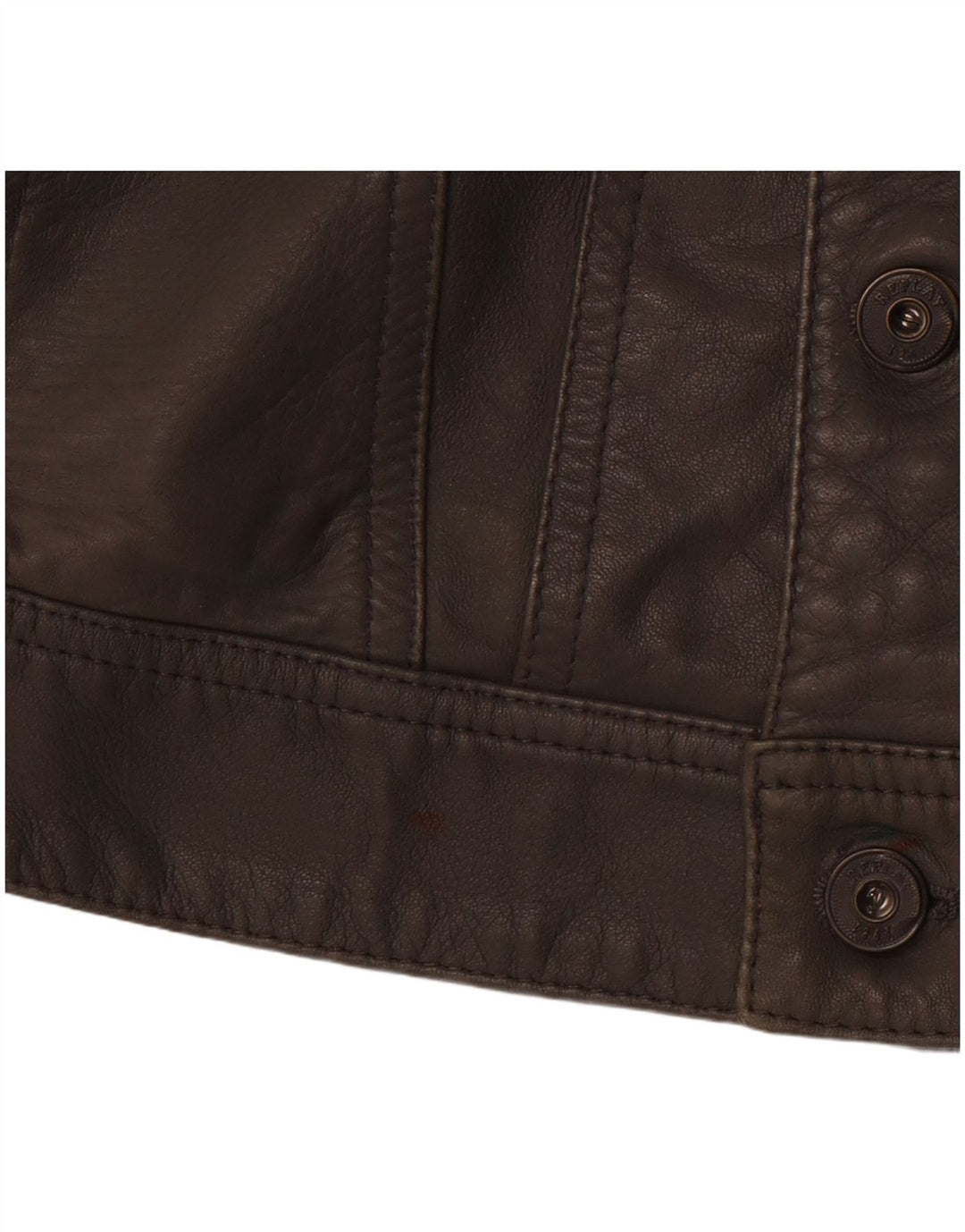 REPLAY Γυναικείο Δερμάτινο Μπουφάν UK 10 Small Grey Leather