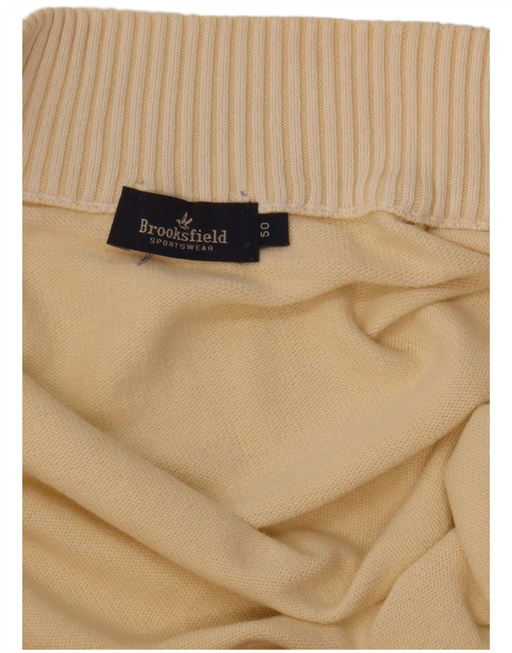Ανδρικό πουλόβερ γραφικής ζακέτας Brooksfield IT 50 Medium Beige