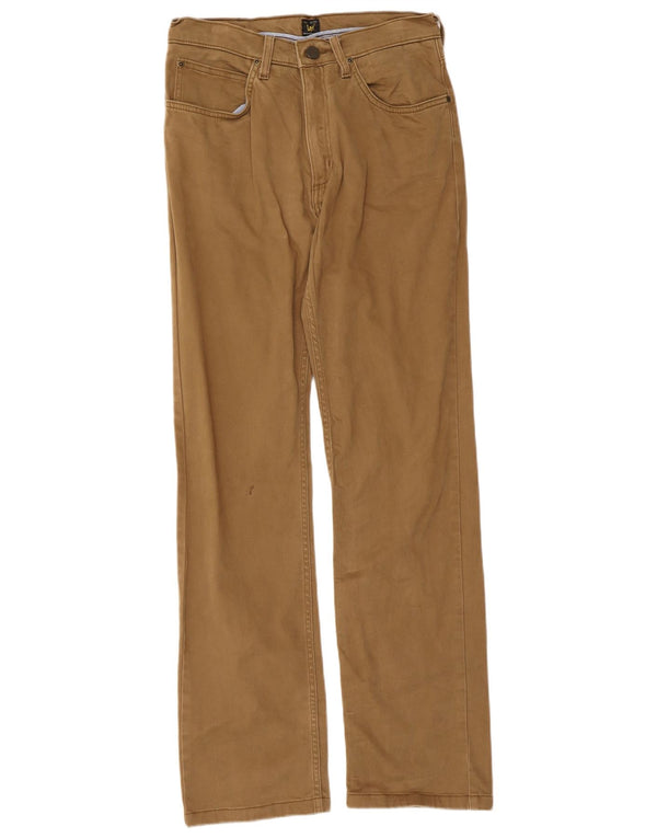 Lee Mens Brooklyn Straight Casual Παντελόνι W31 L34 Μπεζ βαμβακερό