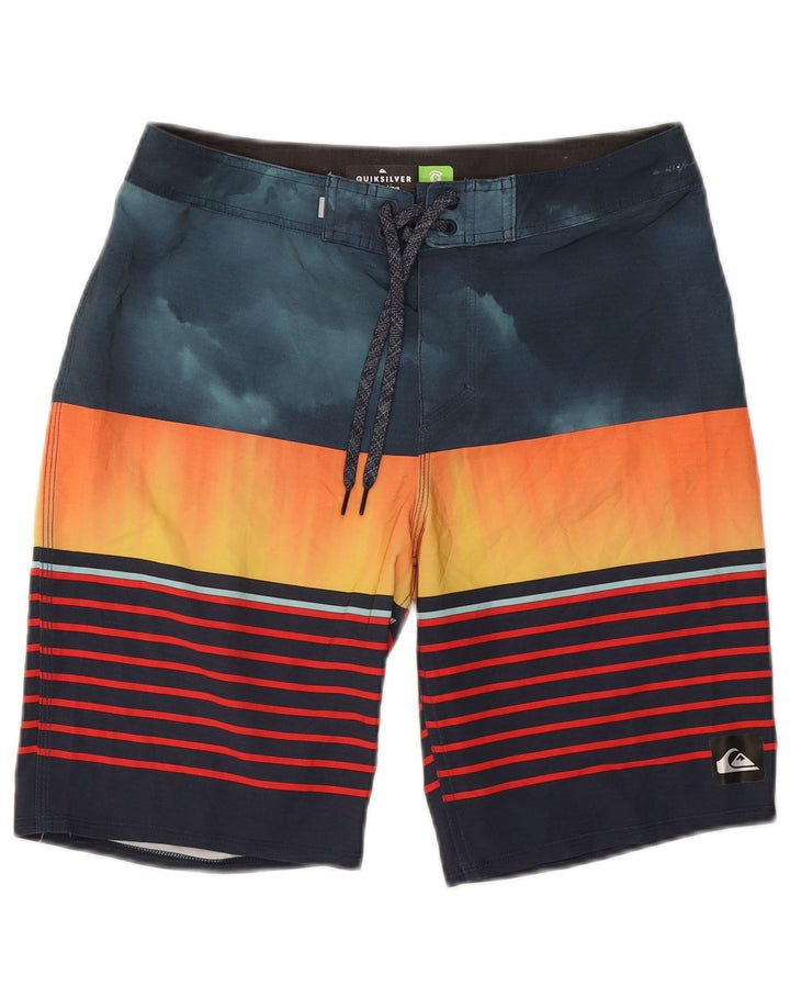 Ανδρικό σορτς κολύμβησης Quiksilver μεσαίο πολύχρωμο ριγέ πολυεστέρα