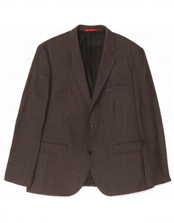Ανδρικό σακάκι σακάκι Hugo Boss US 44 2XL καφέ με στίγματα