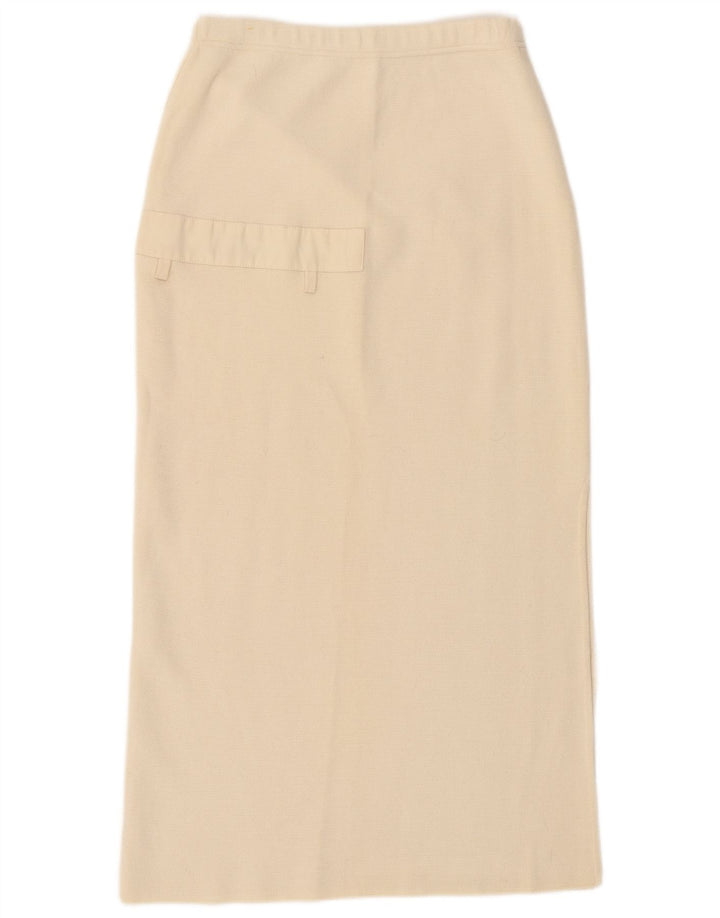 Vintage Γυναικεία Πλεκτή Midi Φούστα W32 Large Off White