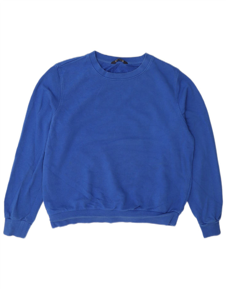 Marks & Spencer Γυναικεία Φούτερ Jumper UK 12 Medium Blue Cotton