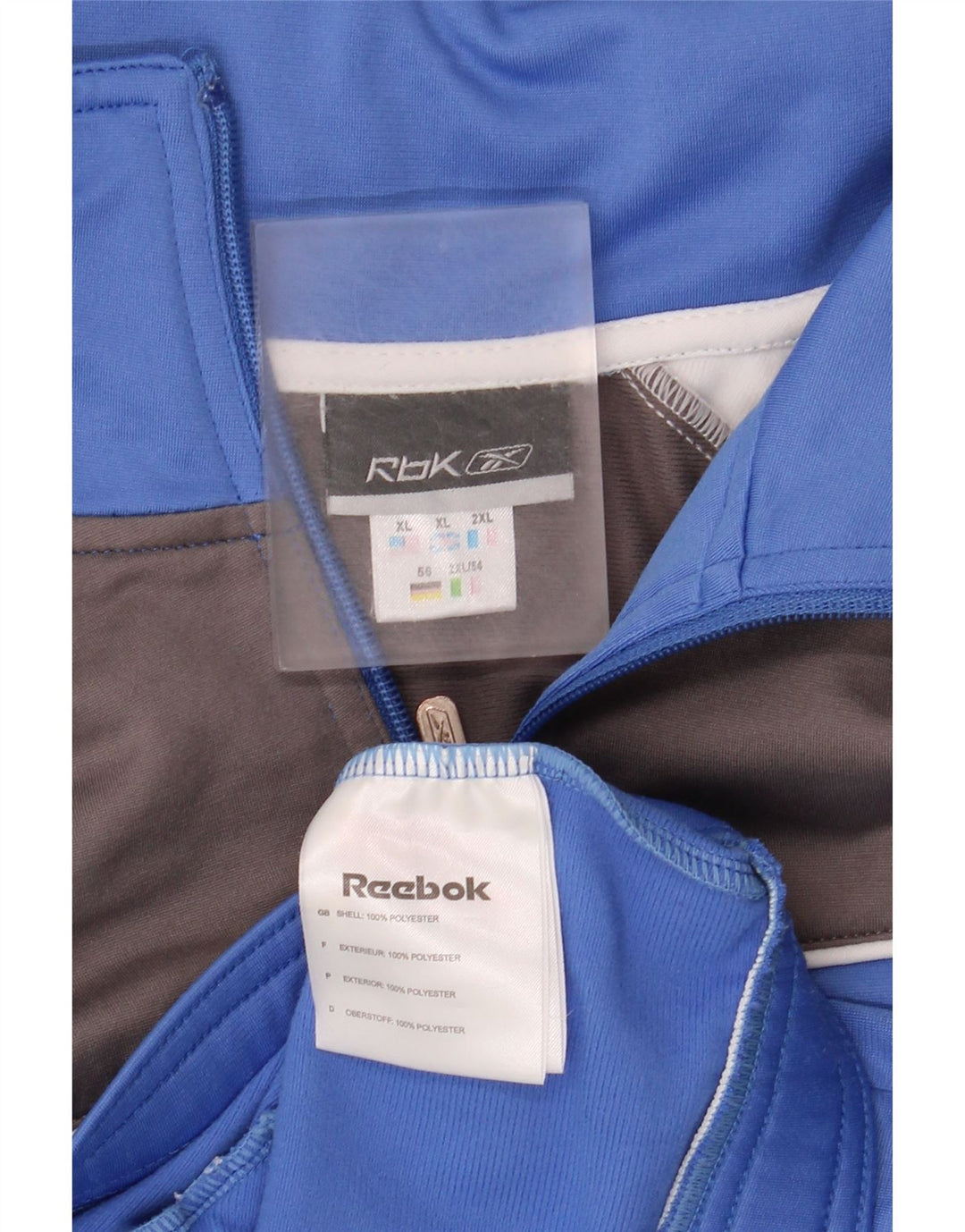 Ανδρική φόρμα φόρμας Reebok Regular Fit Top Jacket XL Blue Colourblock Polyester