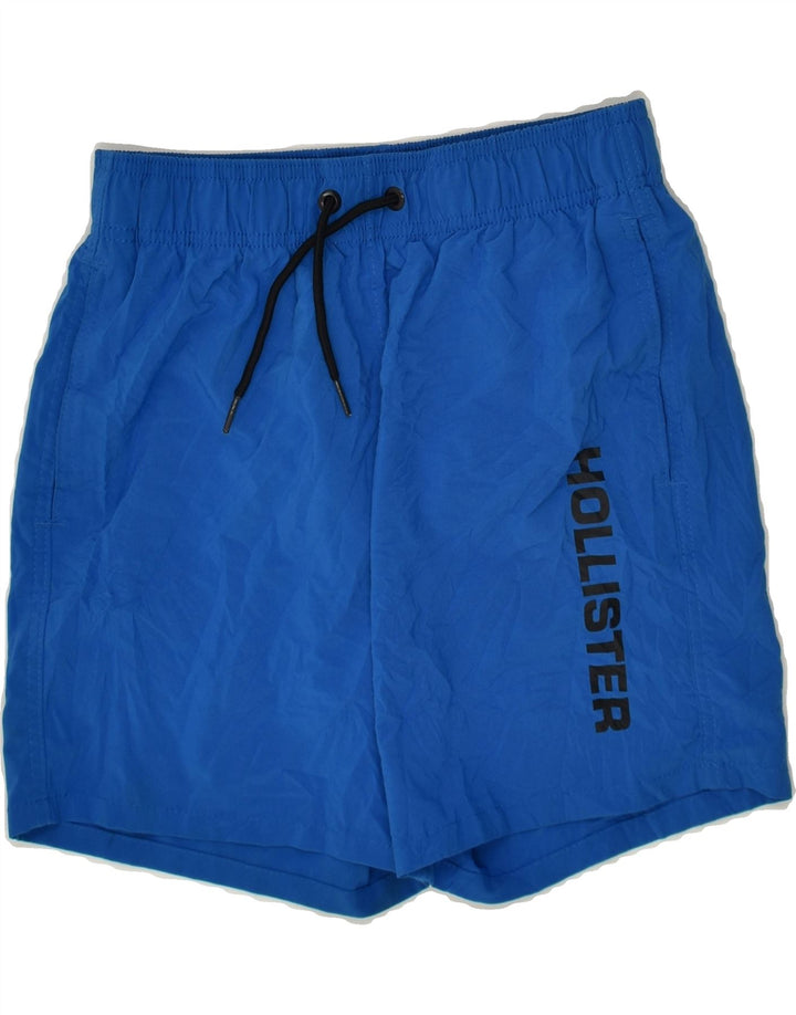 HOLLISTER Mens Graphic Sport Shorts XS Blue Polyester | Vintage Hollister | Thrift | Second-Hand Hollister | Used Clothing | Messina Hembry 