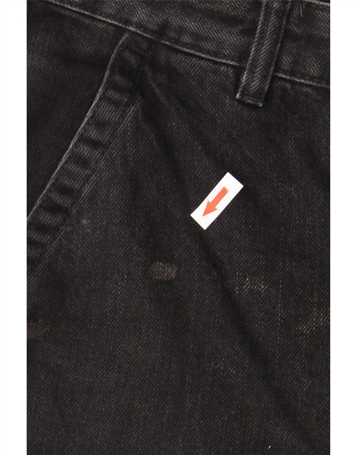 Kiabi Mens Cargo Straight Jeans IT 50 Large W34 L31 Μαύρο