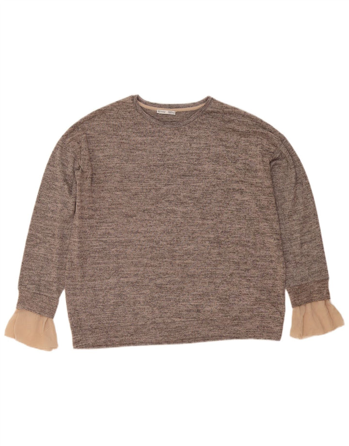 Zara Γυναικεία φούτερ Jumper UK 14 Medium Grey Flecked