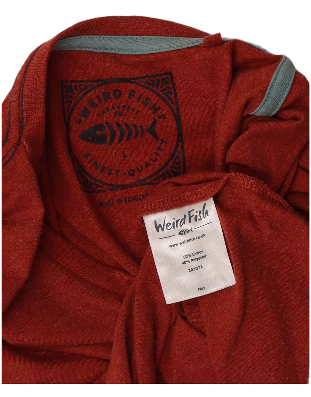 Μπλουζάκι Weird Fish Graphic T-Shirt Top μεγάλο κόκκινο βαμβακερό