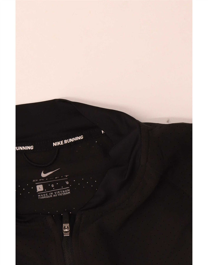 Nike γυναικεία φόρμα τρεξίματος Crop Top Jacket UK 16 Large Black Polyester