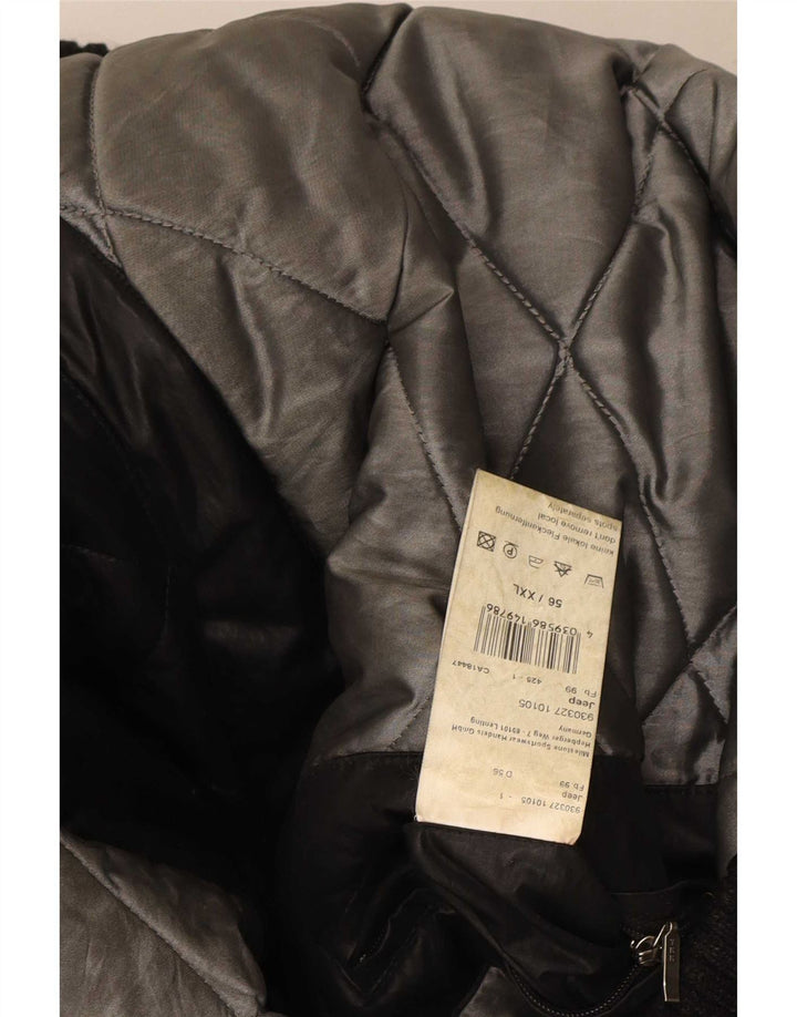 Milestone Ανδρικό Bomber Jacket με κουκούλα UK 44 2XL Μαύρο Πολυεστέρας