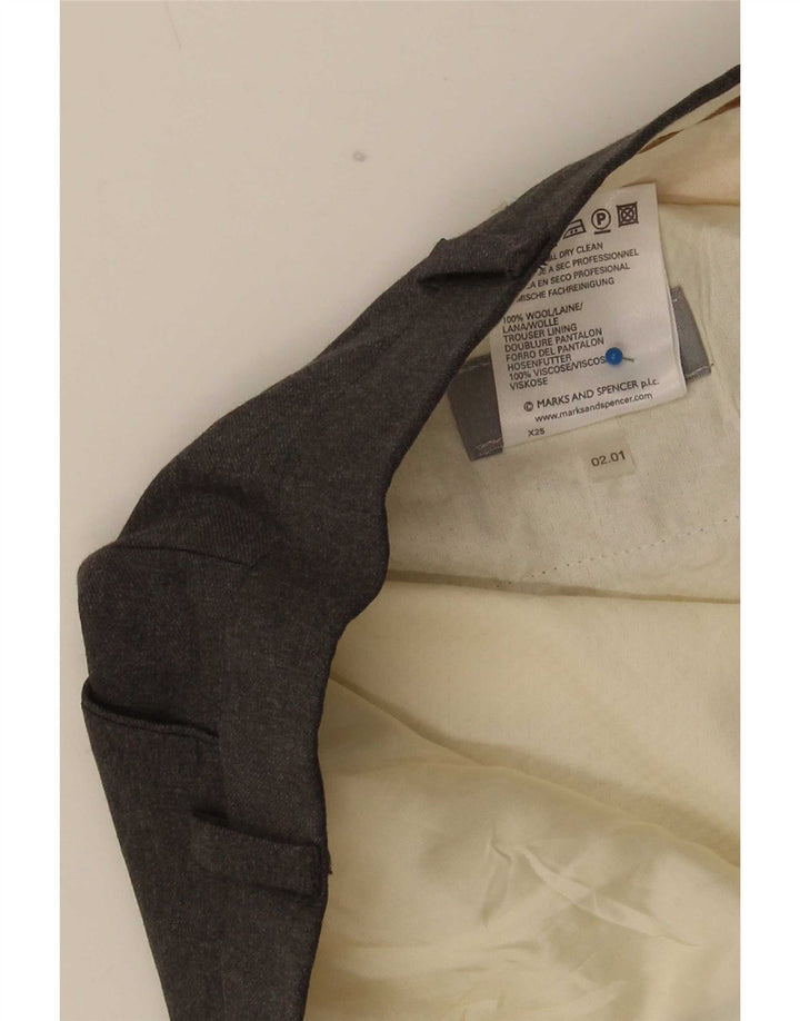 Marks & Spencer Ανδρικό κοστούμι Crop Παντελόνι W36 L24 Γκρι μαλλί