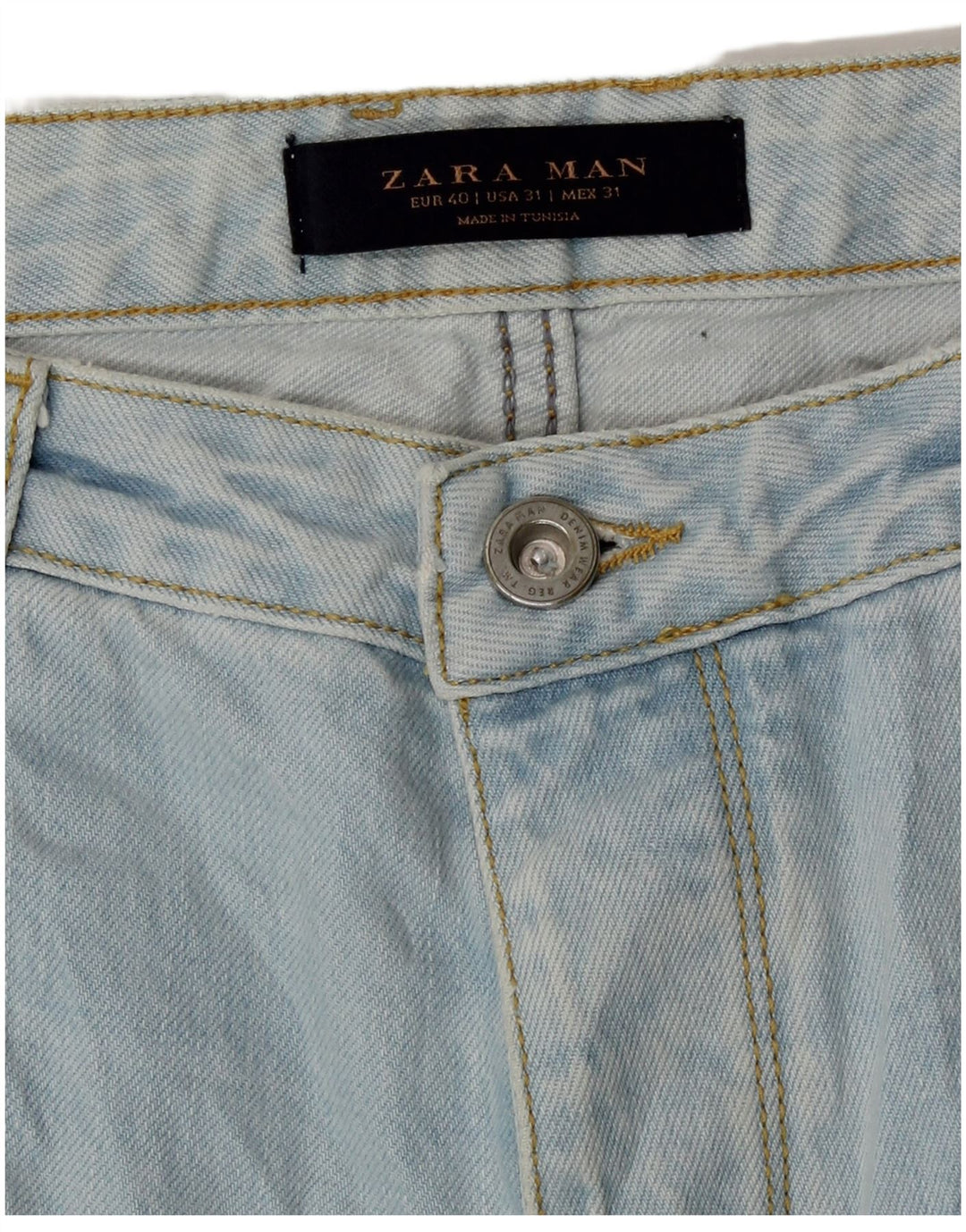 Zara Ανδρικό τζιν ίσιο EU 40 Medium W31 L33 Μπλε βαμβακερό