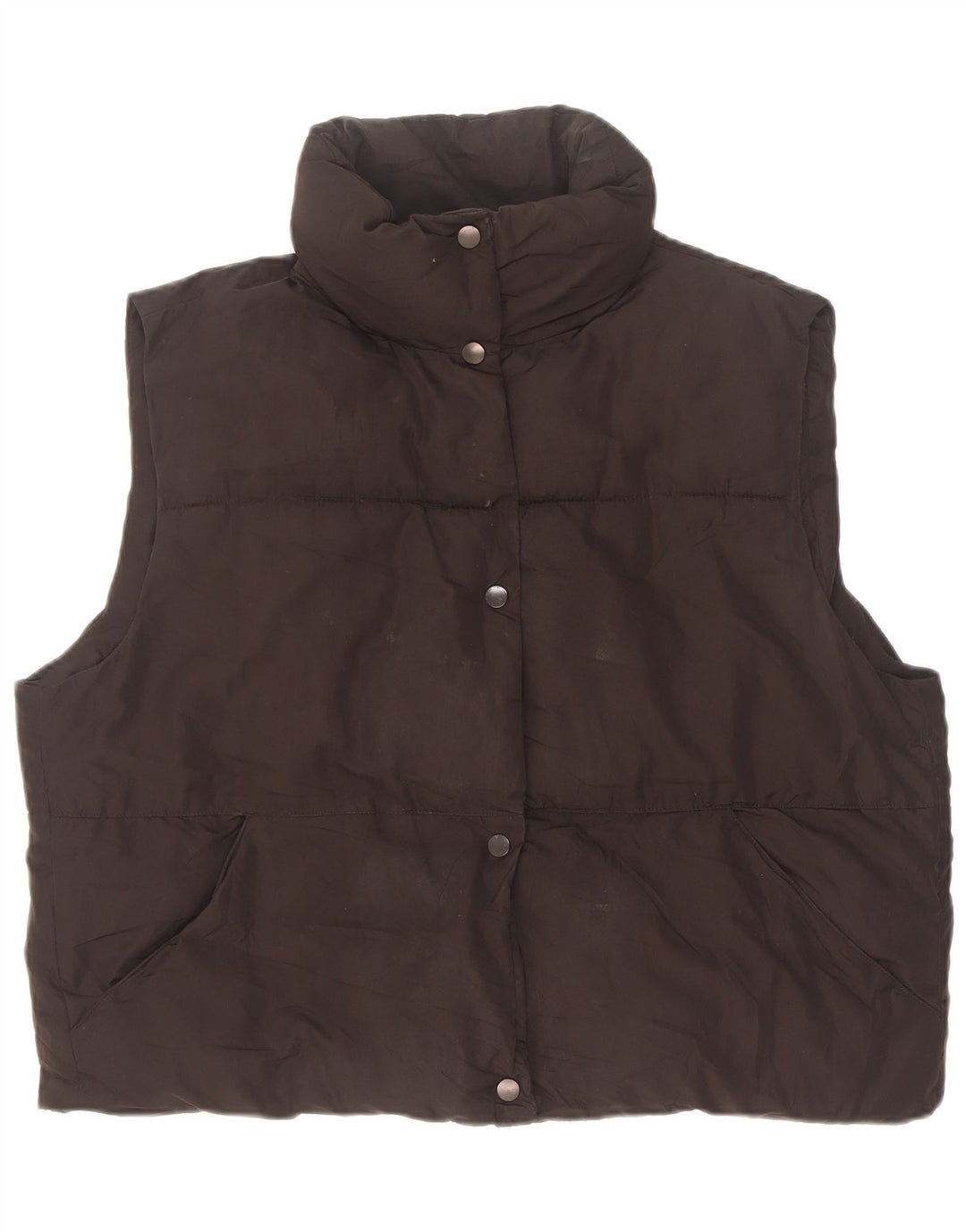 Zara Γυναικείο Oversized padded Gilet UK 14 Medium Black Polyester