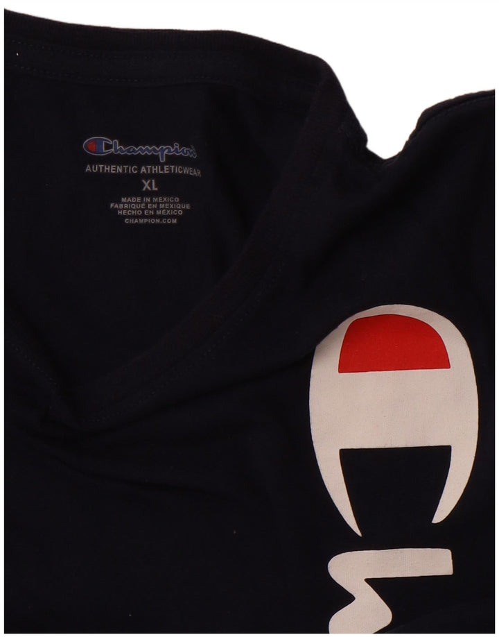 Γυναικείο T-Shirt CHAMPION Top UK 18 XL Navy Blue