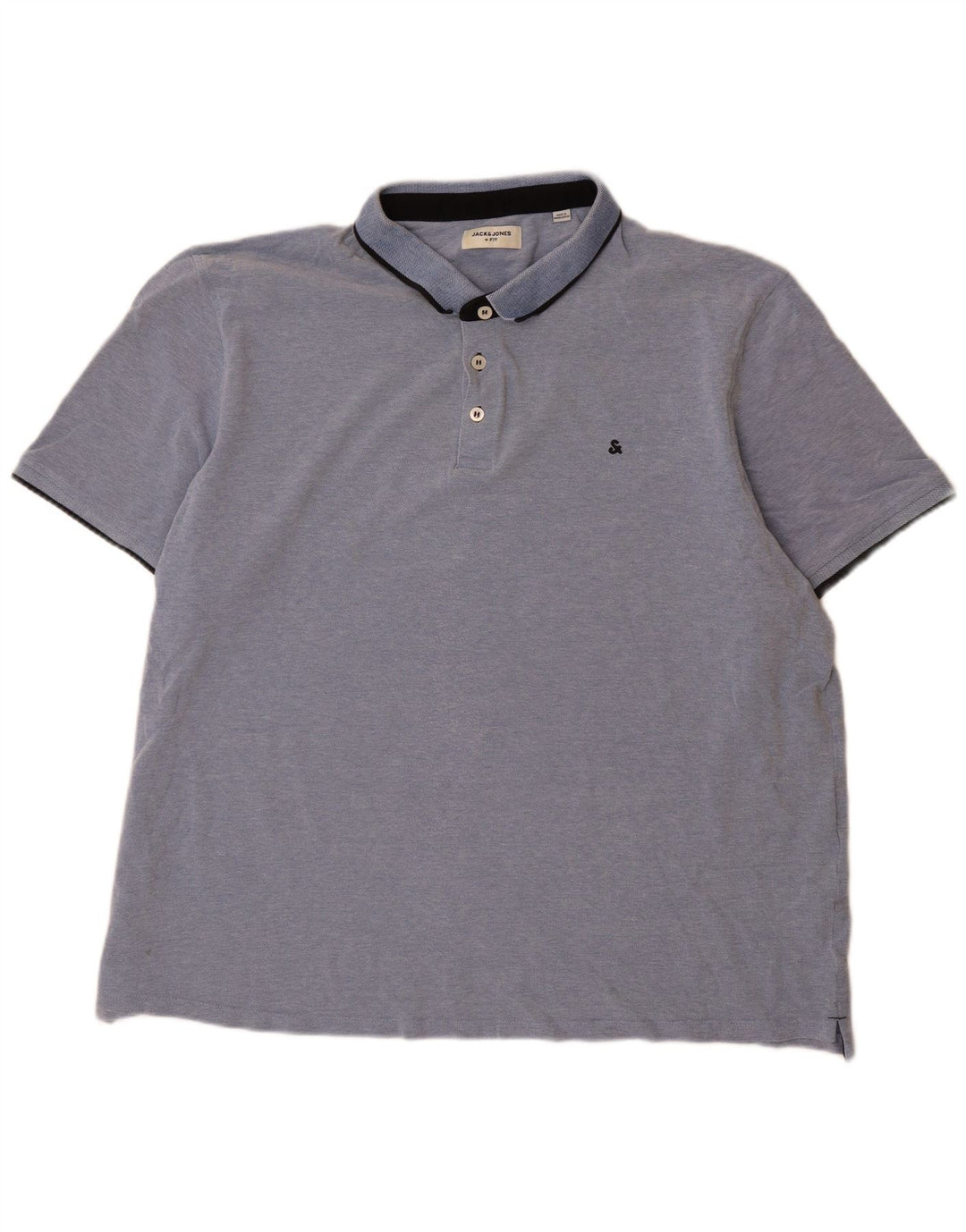 Jack & Jones Ανδρικό Πόλο Μπλουζάκι 3XL Μπλε Βαμβακερό