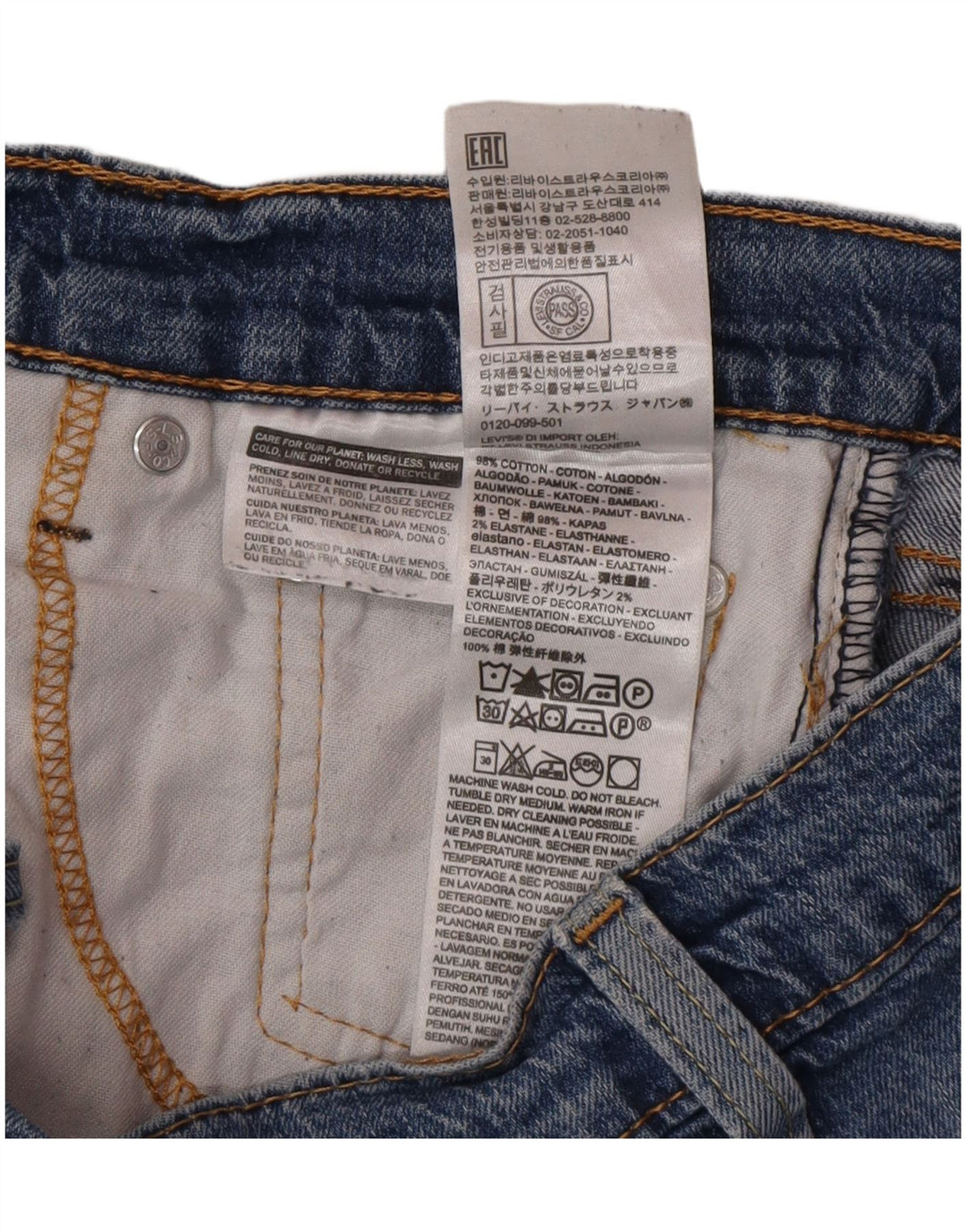 Levi's Mens 541 Tapered Jeans W30 L32 Blue Cotton