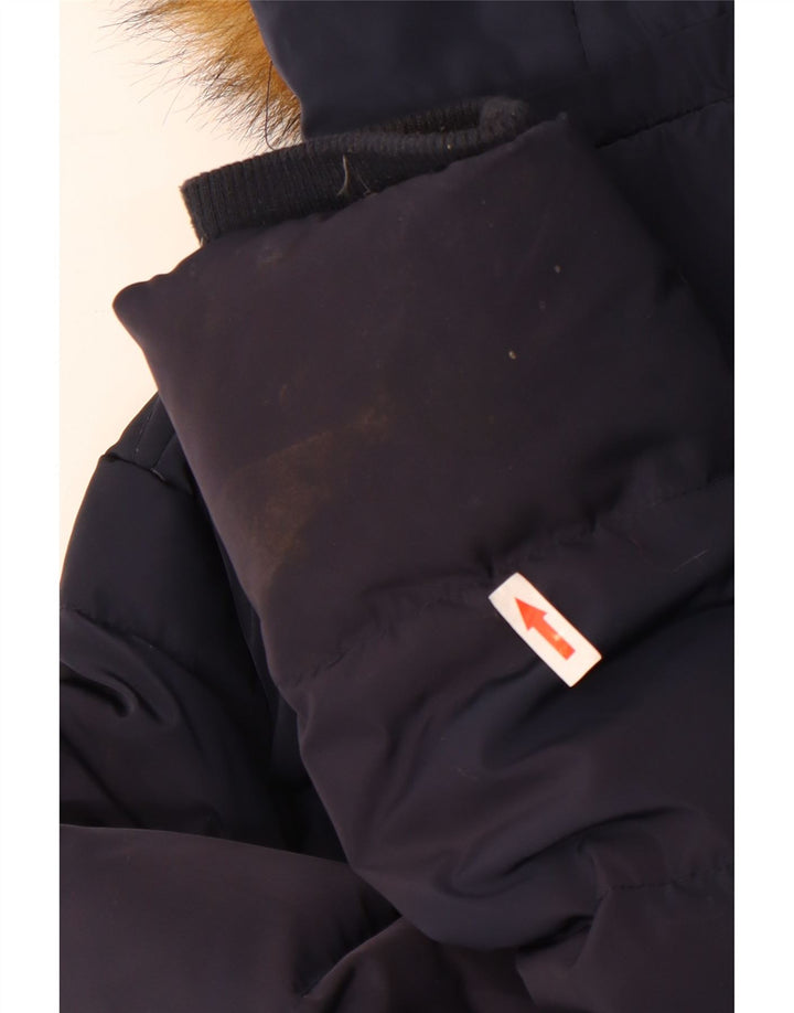 Crew Clothing Γυναικείο μπουφάν με κουκούλα UK 16 Large Navy Blue Polyester
