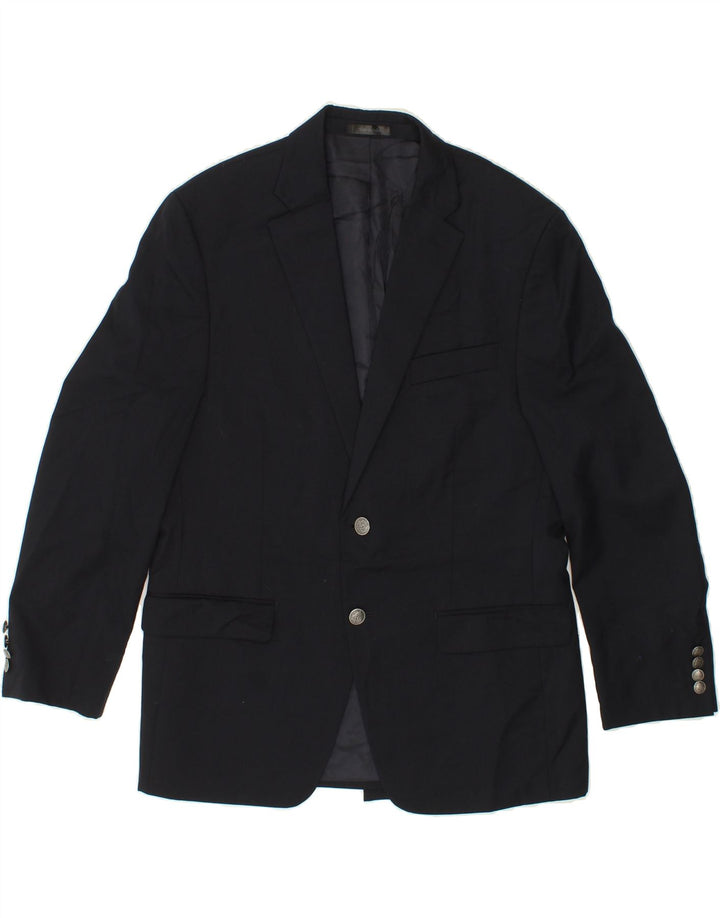 MICHAEL KORS Mens 2 Button Blazer Jacket UK 40 Large Navy Blue Wool Vintage Michael Kors and Second-Hand Michael Kors from Messina Hembry 