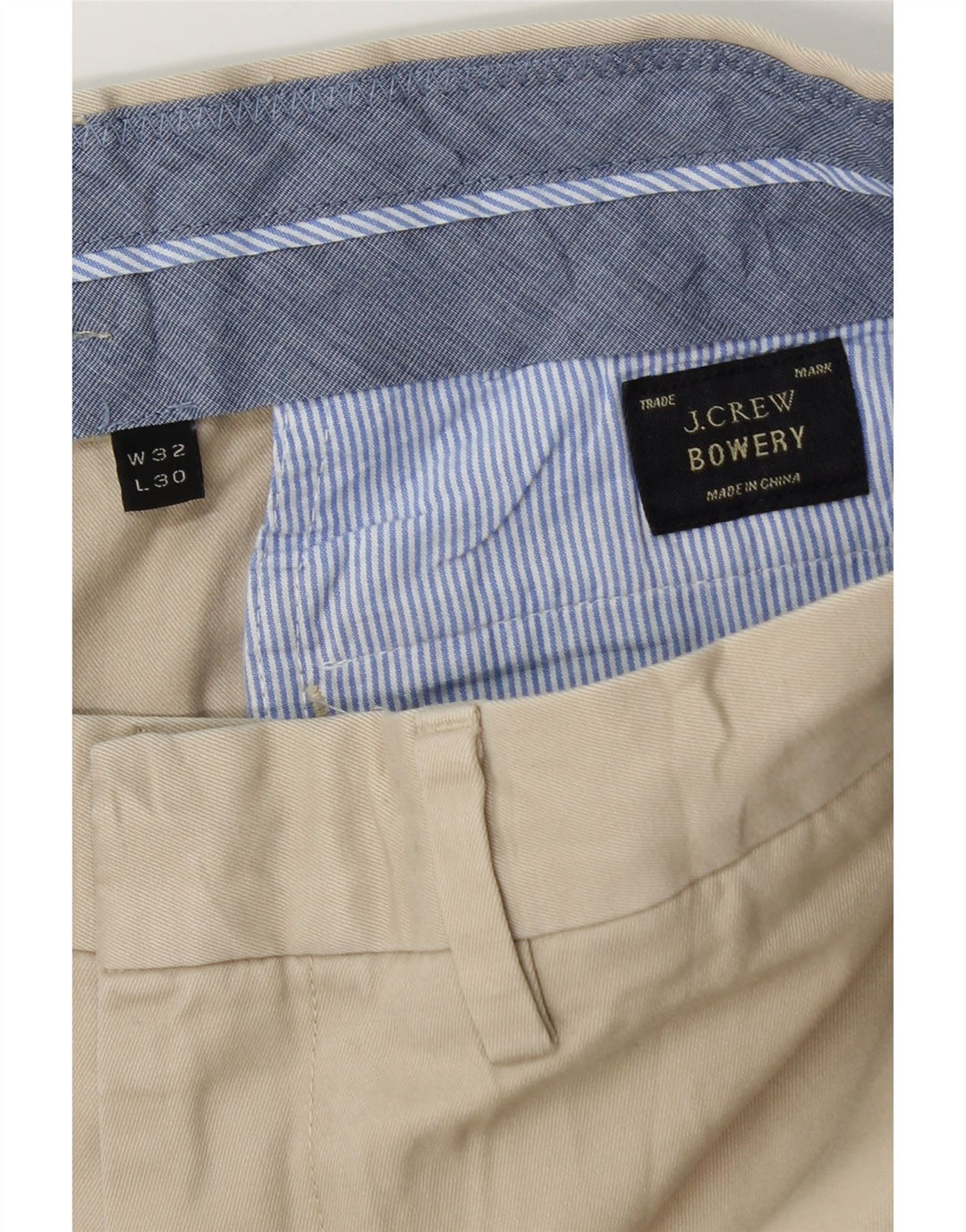 J. CREW Ανδρικό BOWERY Παντελόνι Chino Slim W32 L30 Μπεζ βαμβακερό